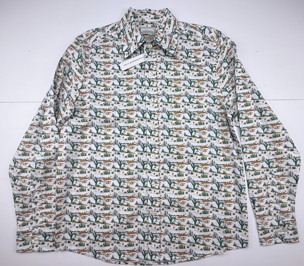 Rocking K Ranchwear Kennington Western Shirt Cowboy Saddle Print NWT SZ M
